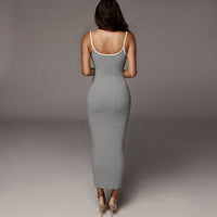 Grey color Women's Maxi Dress LOUIE