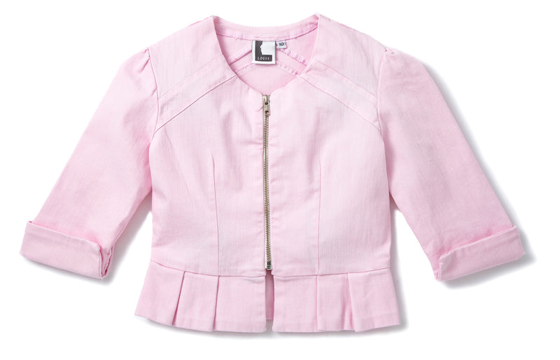 LOUIE Girl's Pink Denim Jacket
