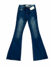 Wide Legged Jeans with Raw Hem Low Rise